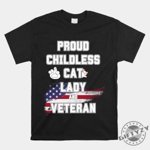 Proud Cat Lady Veteran Shirt Funny Unique Gift giftyzy 1 4