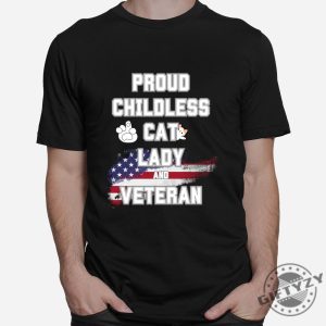 Proud Cat Lady Veteran Shirt Funny Unique Gift giftyzy 1 5