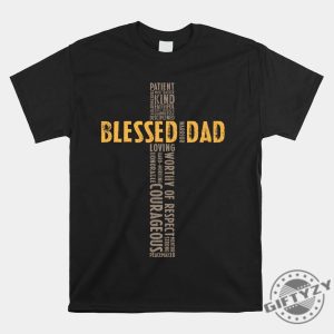 Blessed Dad Christian Tee Funny Unique Gift giftyzy 1 4