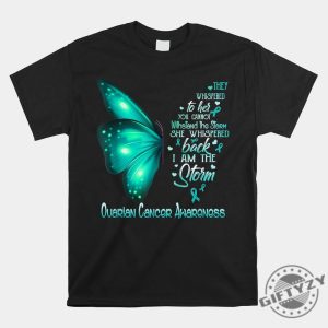 Stormy Humor Ovarian Cancer Butterfly Shirt giftyzy 1 4