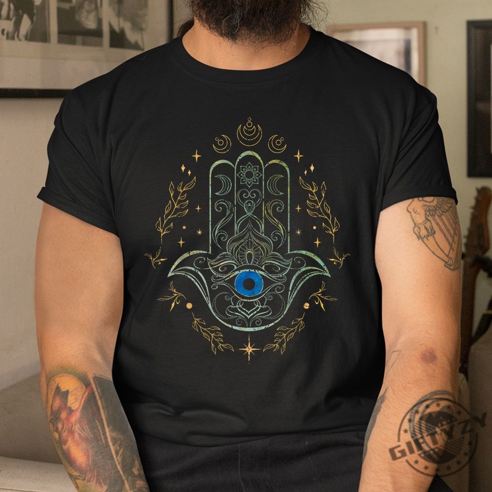 Guard Your Aura Witty Evil Eye Hamsa Yoga Tee