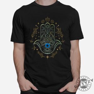 Guard Your Aura Witty Evil Eye Hamsa Yoga Tee giftyzy 1 5