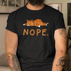 Funny Nope Orange Cat Shirt For Quirky Cat Lovers giftyzy 1 1