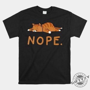 Funny Nope Orange Cat Shirt For Quirky Cat Lovers giftyzy 1 4