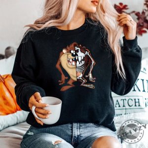 Wacky Taz Skeletal Tee Unique Looney Tunes Humor giftyzy 1 2