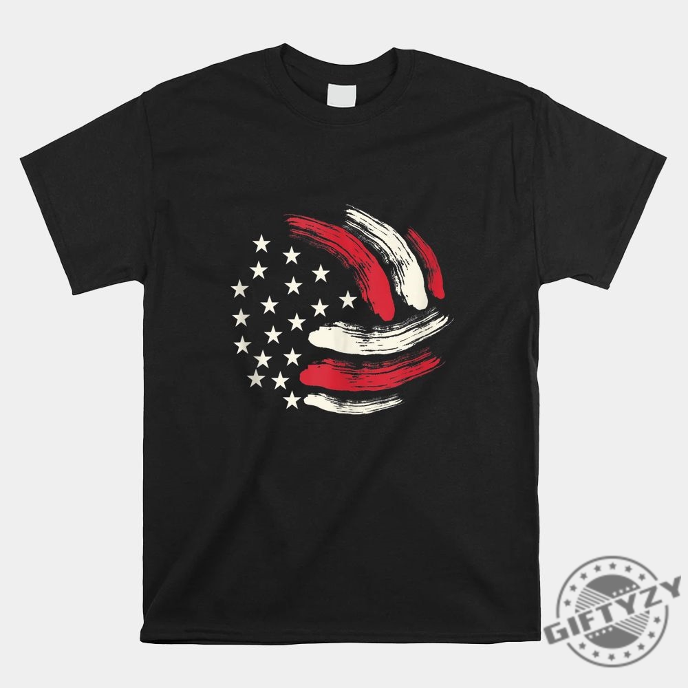 Serve Up Laughter Team Usa Flag Volleyball Tee