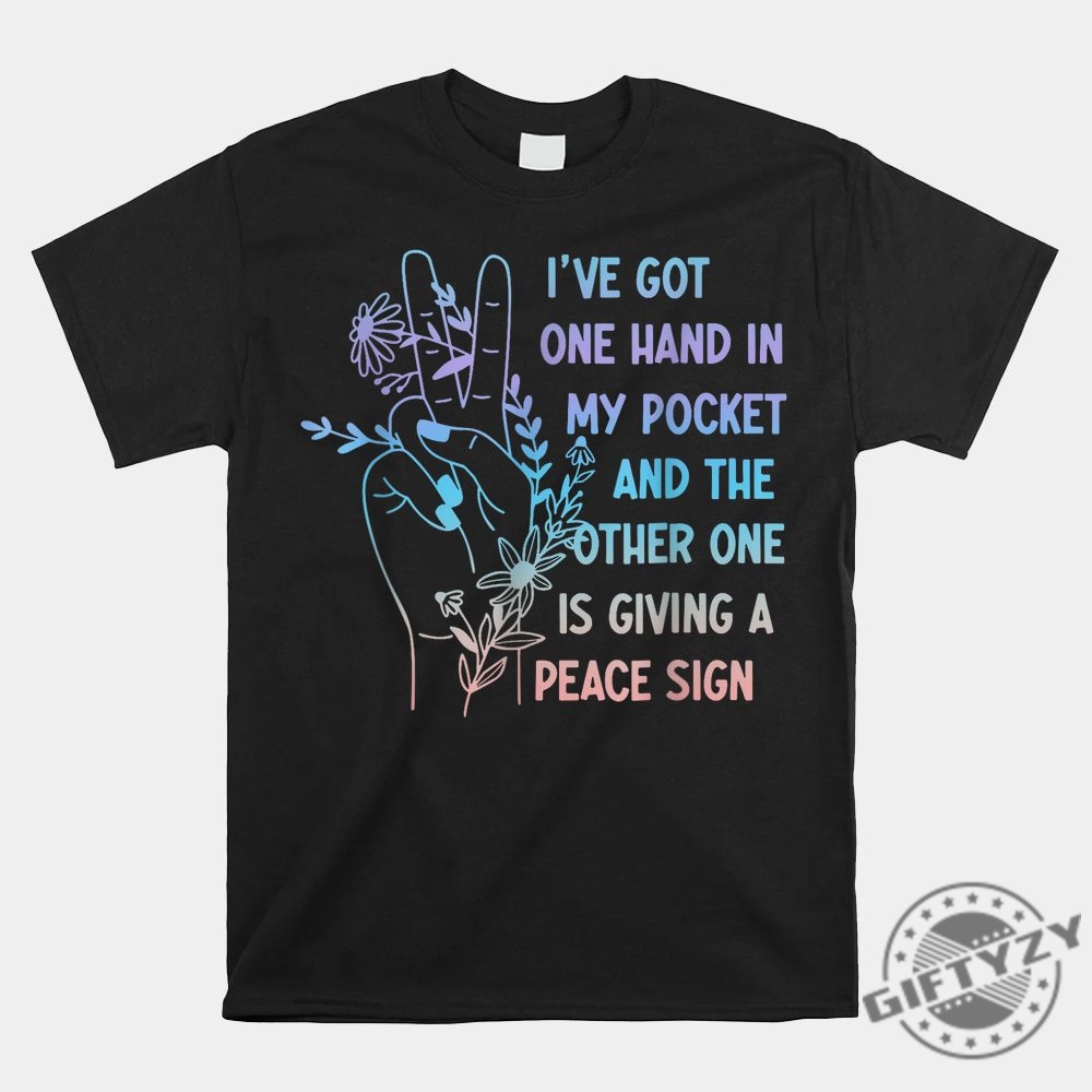 Groovy Peace Sign Shirt Spread Smiles Not War