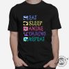 Funny Anime Gaming Tee Eat Sleep Repeat giftyzy 1 2