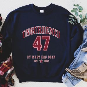 trump won sweatshirt tshirt hoodie unburdened by what has been 47th president gift maga tee laughinks 3