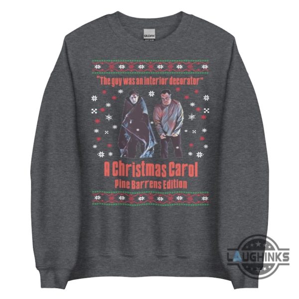 the sopranos christmas sweater sweatshirt t shirt hoodie the guy wan an interior decorator a christmas carol pine barrens edition tee laughinks 3