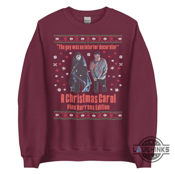 the sopranos christmas sweater sweatshirt t shirt hoodie the guy wan an interior decorator a christmas carol pine barrens edition tee laughinks 8