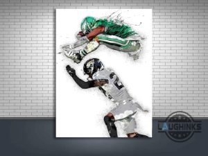 saquon barkley framed canvas printed poster reverse hurdle philadelphia eagles wall art for room decoration laughinks 1