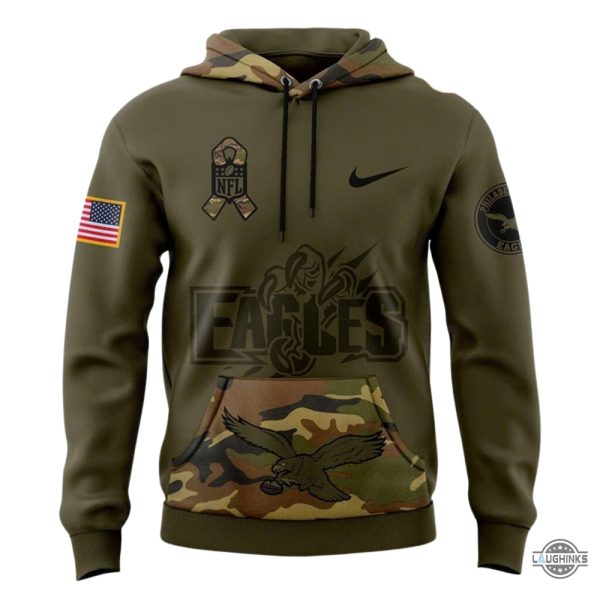 philadelphia eagles camo 2024 salute to service hoodie t shirt sweatshirt eagles military hoodie laughinks 1