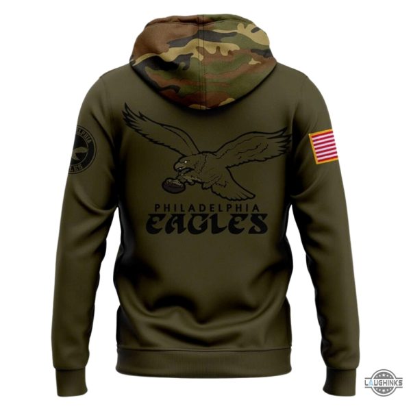 philadelphia eagles camo 2024 salute to service hoodie t shirt sweatshirt eagles military hoodie laughinks 2