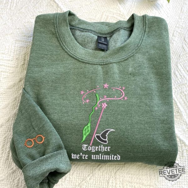 Wicked Embroidered Sweatshirt Hoodie Shirt Elphaba And Glinda Besties Embroidered T Shirt Wicked For Good Embroidered Shirt revetee 3