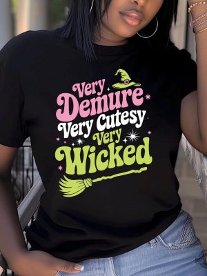 Wicked 2024 Shirt Hoodie Sweatshirt Very Demure Very Cutesy Very Wicked Shirt Shiz University Shirt Wicked Sweatshirt Wicked Merch Wicked Crewneck revetee 3