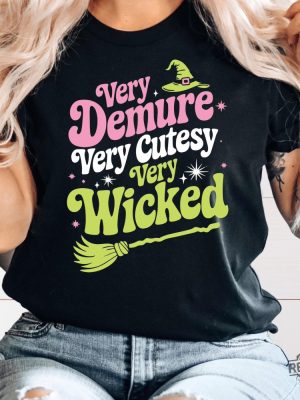 Wicked 2024 Shirt Hoodie Sweatshirt Very Demure Very Cutesy Very Wicked Shirt Shiz University Shirt Wicked Sweatshirt Wicked Merch Wicked Crewneck revetee 4