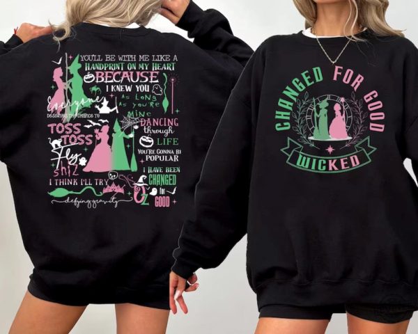 Changed For Good Sweatshirt Hoodie Shirt Wicked Defying Gravity Sweatshirt Shirt Wicked Sweatshirt Wizard Of Oz Sweatshirt revetee 2