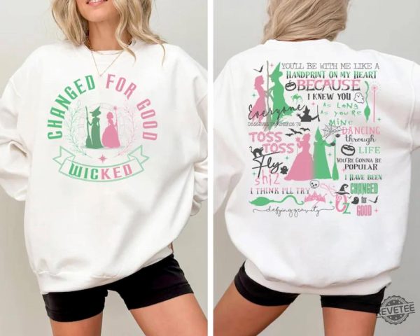 Changed For Good Sweatshirt Hoodie Shirt Wicked Defying Gravity Sweatshirt Shirt Wicked Sweatshirt Wizard Of Oz Sweatshirt revetee 3