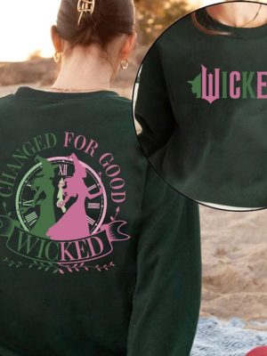 Witch Pink And Green Sweatshirt Hoodie Shirt Wizard Of Oz Shirt Broomstick Wicked Defying Gravity Shirt Wicked For Good Shirt Wizard Of Oz Fan Gift revetee 2