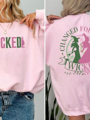 Witch Pink And Green Sweatshirt Hoodie Shirt Wizard Of Oz Shirt Broomstick Wicked Defying Gravity Shirt Wicked For Good Shirt Wizard Of Oz Fan Gift revetee 4