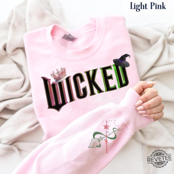 Wicked Glinda Elphaba Sweatshirt Defy Gravity Broomstick Magic Wand Wizard Movie Shirt Wicked Musical Fan Gift Shirt Land Of Oz Ideal Gift revetee 2