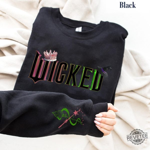 Wicked Glinda Elphaba Sweatshirt Defy Gravity Broomstick Magic Wand Wizard Movie Shirt Wicked Musical Fan Gift Shirt Land Of Oz Ideal Gift revetee 3