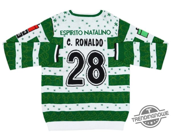 Ronaldo 28 Presente Christmas Ugly Sweater Celebrate Soccer With Holiday Spirit trendingnowe 2