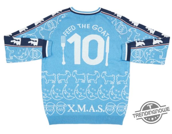 Feed The Goat 10 Christmas Ugly Sweater Playful Soccerthemed Holiday Sweater trendingnowe 2