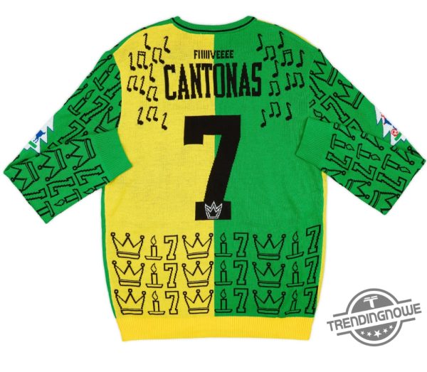 Five Cantonas 7 Christmas Ugly Sweater Celebrate Soccer History With Holiday Style trendingnowe 2