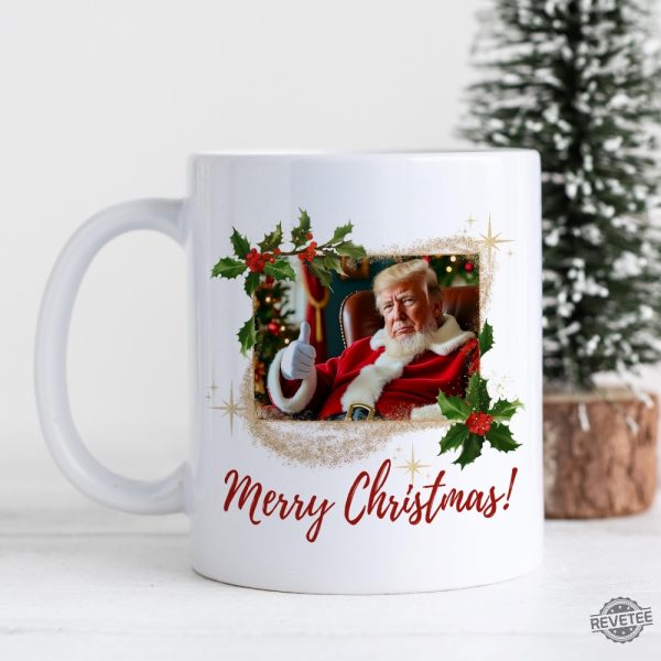 Donald Trump Santa Claus Mug Donald Trump Christmas Mug Trump Coffee Mug President Trump Gift Maga Christmas Mug Shirt Hoodie Sweatshirt revetee 1