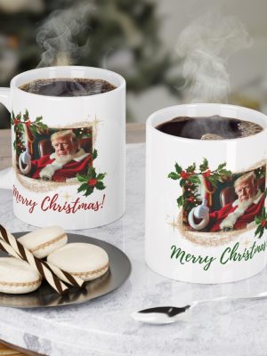 Donald Trump Santa Claus Mug Donald Trump Christmas Mug Trump Coffee Mug President Trump Gift Maga Christmas Mug Shirt Hoodie Sweatshirt revetee 2