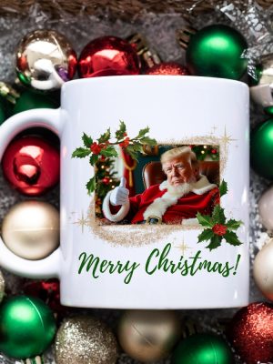 Donald Trump Santa Claus Mug Donald Trump Christmas Mug Trump Coffee Mug President Trump Gift Maga Christmas Mug Shirt Hoodie Sweatshirt revetee 4