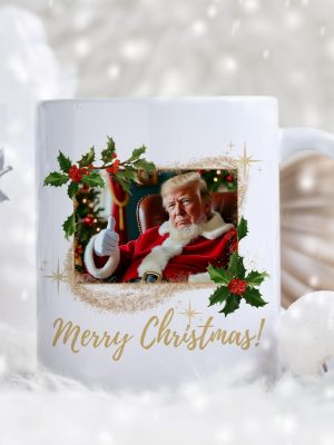 Donald Trump Santa Claus Mug Donald Trump Christmas Mug Trump Coffee Mug President Trump Gift Maga Christmas Mug Shirt Hoodie Sweatshirt revetee 5