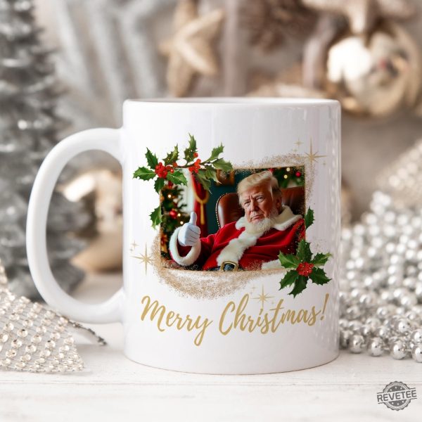 Donald Trump Santa Claus Mug Donald Trump Christmas Mug Trump Coffee Mug President Trump Gift Maga Christmas Mug Shirt Hoodie Sweatshirt revetee 6