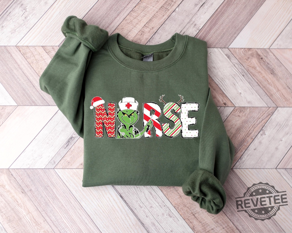 Christmas Nurse Grinch Sweater Nurse Cute Gift Shirt Nursing Shirt Nurses Gift Shirt Christmas Nurse Gift Shirt Christmas Nurse Shirt Hoodie Sweatshirt