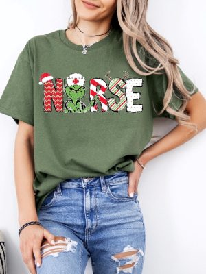 Christmas Nurse Grinch Sweater Nurse Cute Gift Shirt Nursing Shirt Nurses Gift Shirt Christmas Nurse Gift Shirt Christmas Nurse Shirt Hoodie Sweatshirt revetee 3