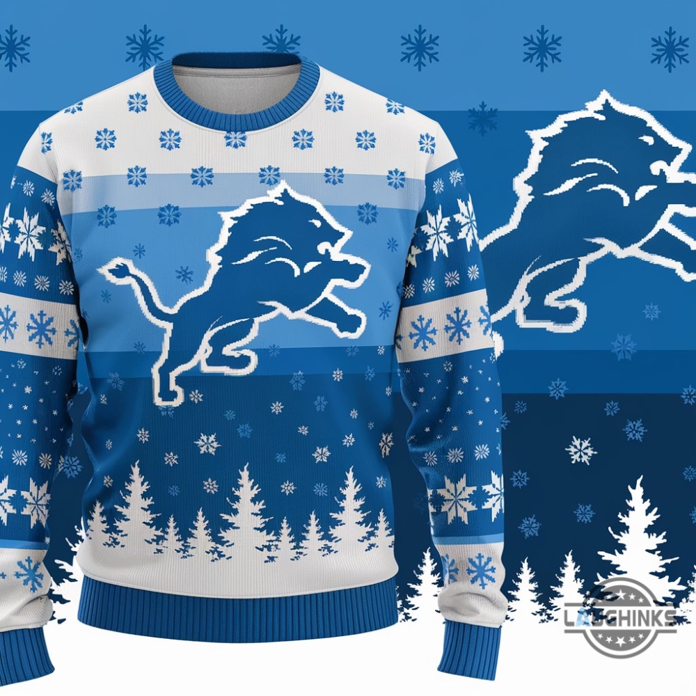 Detroit Lions Ugly Christmas Sweater 2024 Vintage Nfl Gift For Fans