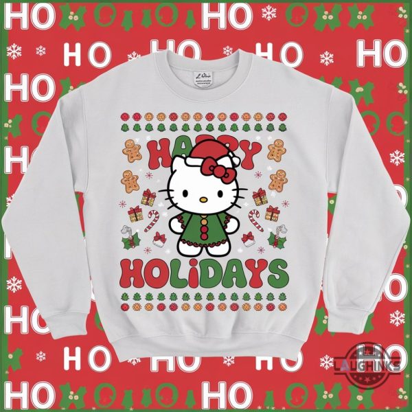 happy holidays hello kitty christmas shirt