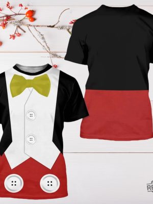 Mickey Mouse Tuxedo All Over Print Shirt Mickey Mouse Cosplay Costume Tee Halloween Mickey Tuxedo 3D T Shirt Hoodie Sweatshirt Unique revetee 2