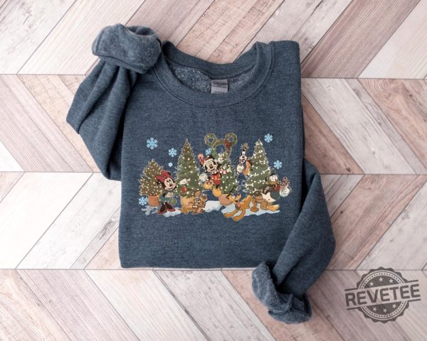 Vintage Mickey Mouse And Friend Christmas Sweatshirt Mickey And Friends Sweater Disney Christmas Shirt Disney Shirt Christmas Party 2024 Shirt Vintage Mickey revetee 1