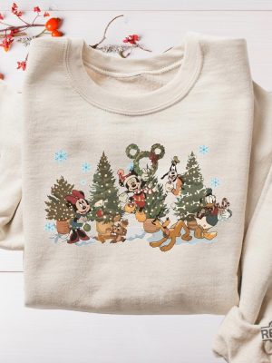 Vintage Mickey Mouse And Friend Christmas Sweatshirt Mickey And Friends Sweater Disney Christmas Shirt Disney Shirt Christmas Party 2024 Shirt Vintage Mickey revetee 5