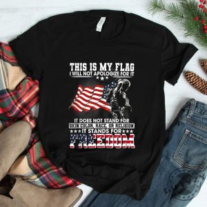 Bold Funny Flag Shirt No Apologies Needed giftyzy 1