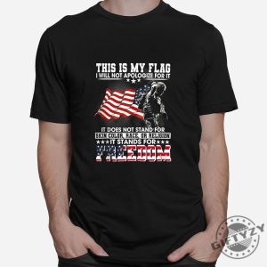 Bold Funny Flag Shirt No Apologies Needed giftyzy 1 2