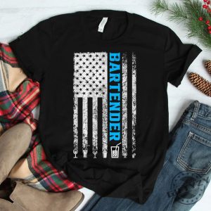 Vintage Funny Bartender Shirt Unique American Flag Design giftyzy 1