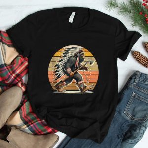 Funny Bigfoot Sasquatch Shirt Unique Native Style Tee giftyzy 1