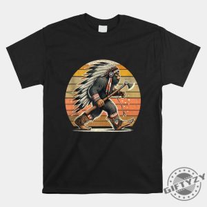 Funny Bigfoot Sasquatch Shirt Unique Native Style Tee giftyzy 1 1