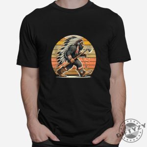 Funny Bigfoot Sasquatch Shirt Unique Native Style Tee giftyzy 1 2