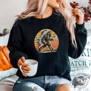 Funny Bigfoot Sasquatch Shirt Unique Native Style Tee giftyzy 1 4