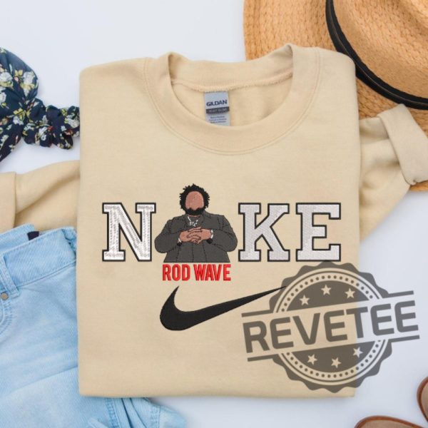 Rod Wave Nike Embroidered Shirt For Fans Rod Wave Nike Embroidered Sweatshirt Hoodie Gift For Her Gift For Him Unique revetee 2